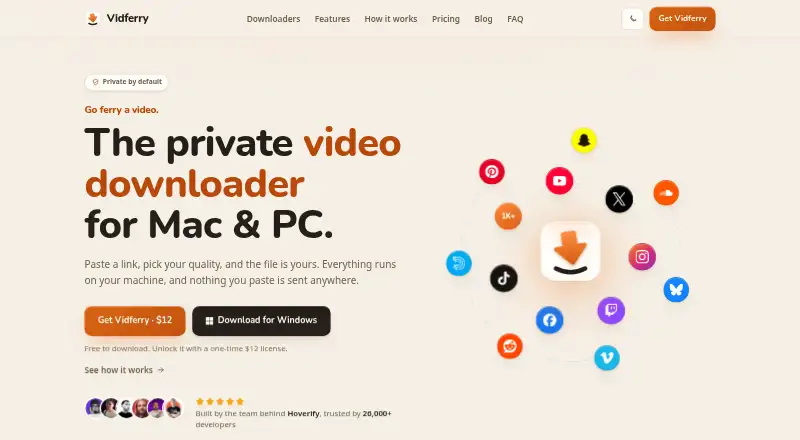 Vidferry's website