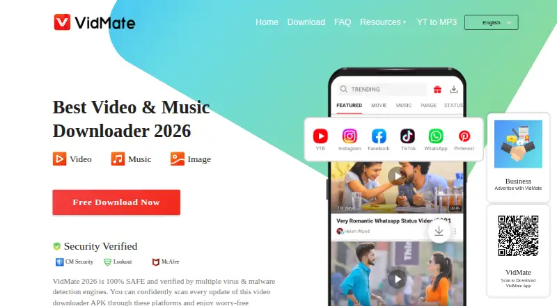 VidMate's website