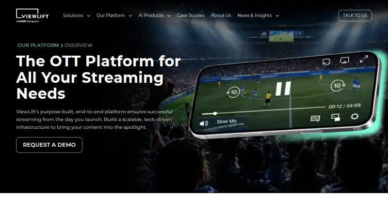 ViewLift's website