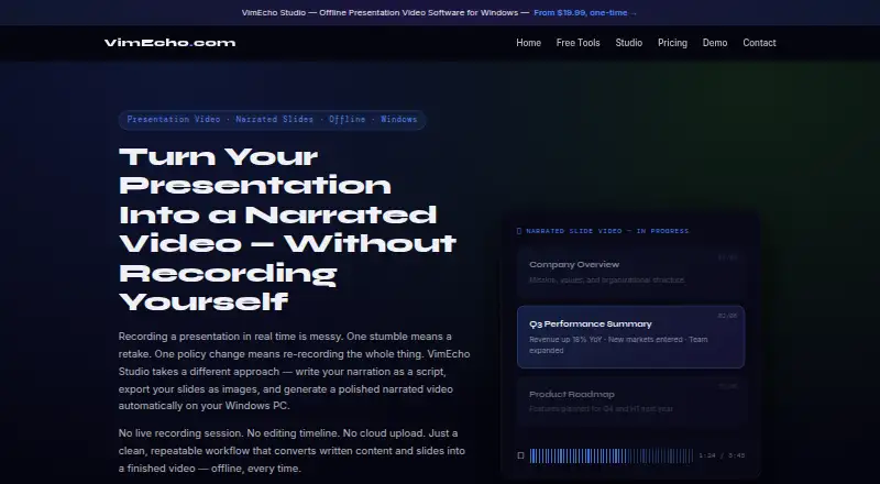 VimEcho Studio's website