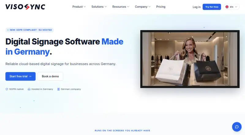 VisoSync's website