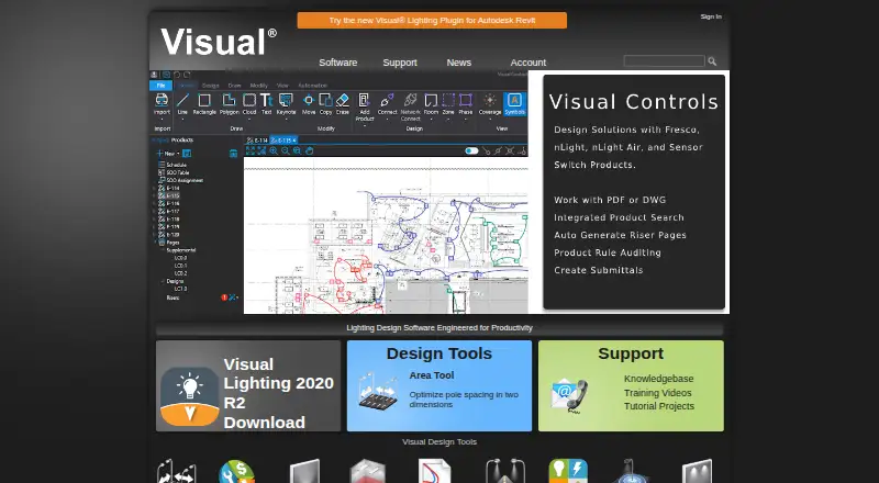 Visual Lighting's website