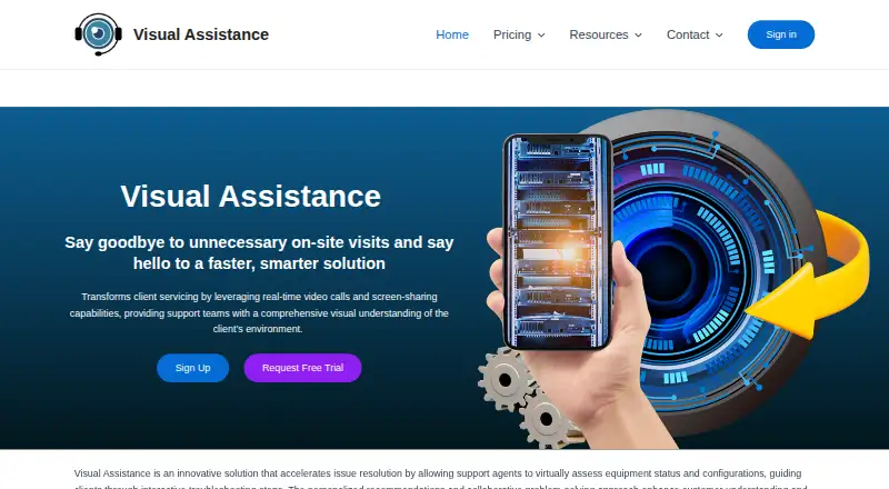 Visual Assistance's website