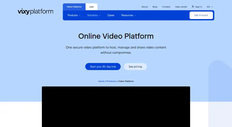 Vixy Video's website