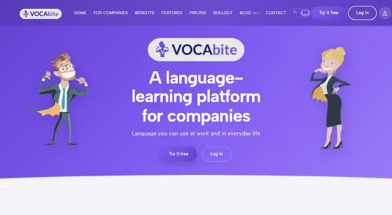 The VOCAbite homepage