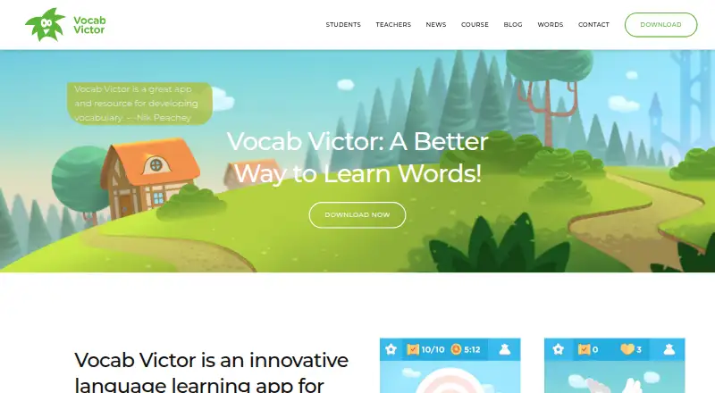 The Vocab Victor homepage