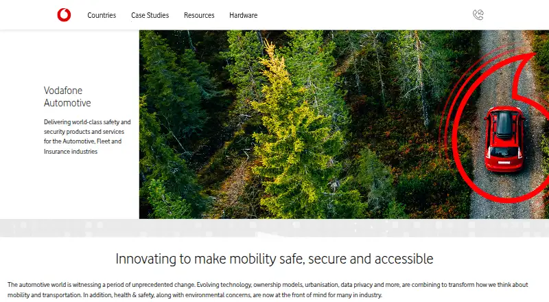Vodafone Global Data Service Platform's website