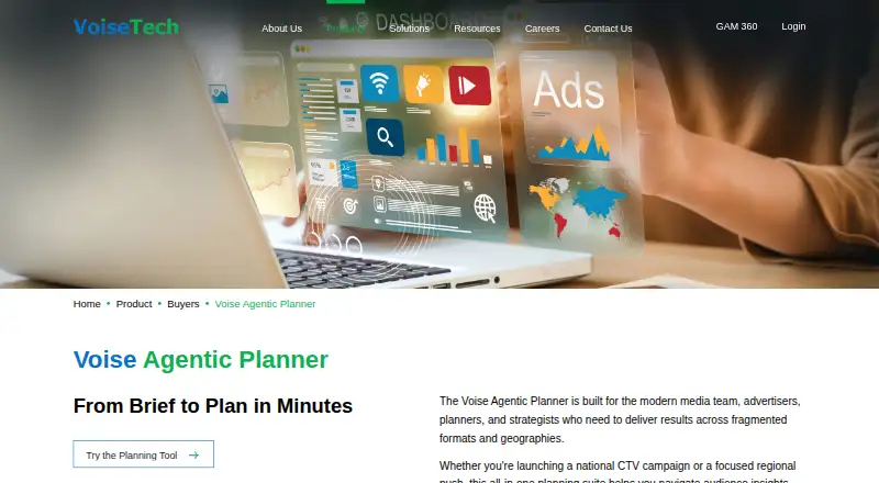 Voise Agentic Planner's website