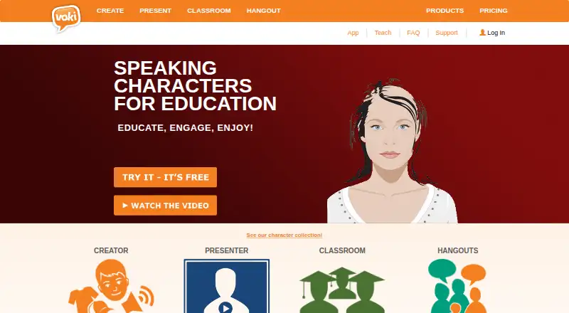Voki's website