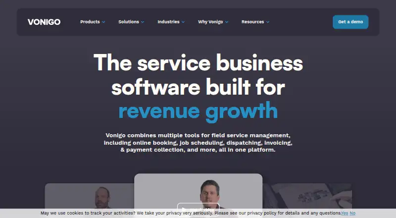 The Vonigo homepage