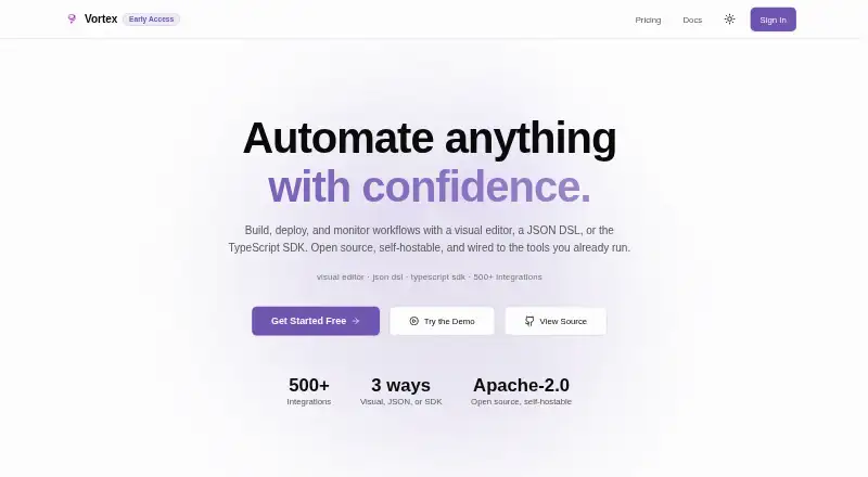 Vortex's website