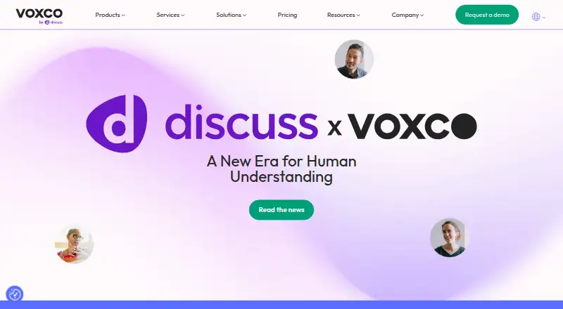 The Voxco homepage
