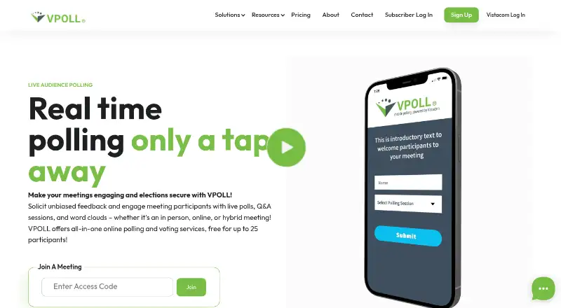 VPOLL's website
