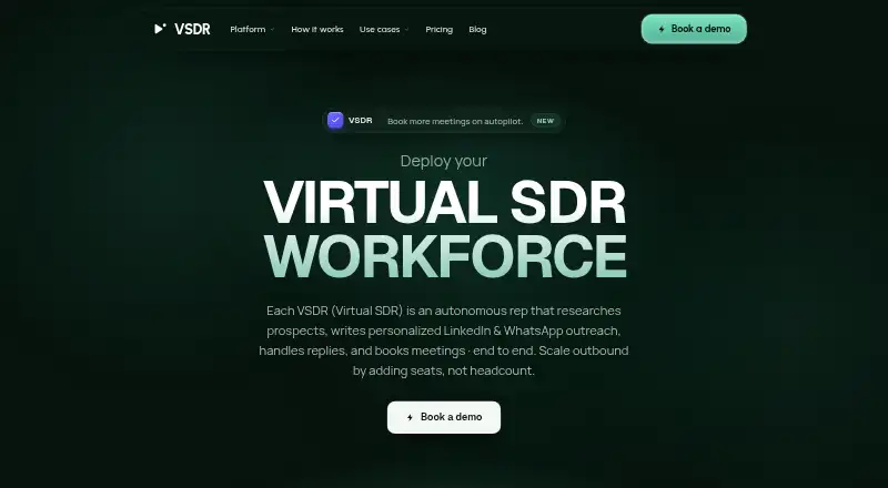The VSDR homepage