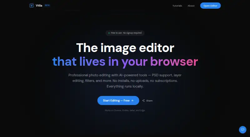 Vtila's website