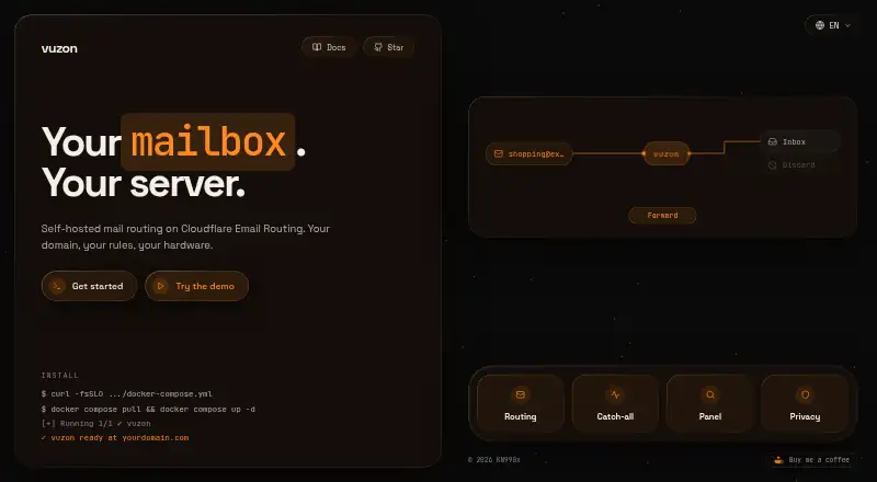 vuzon's website