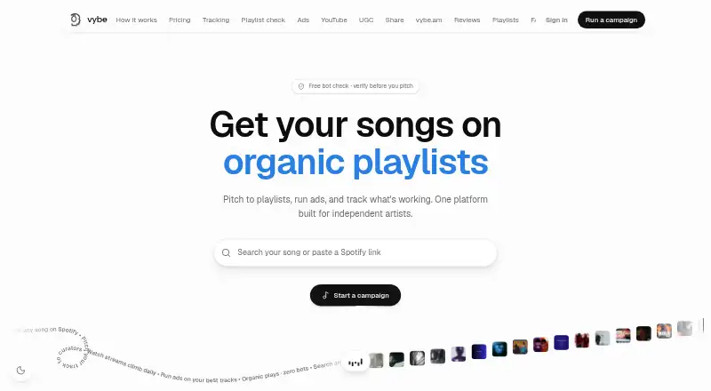 Vybe's website