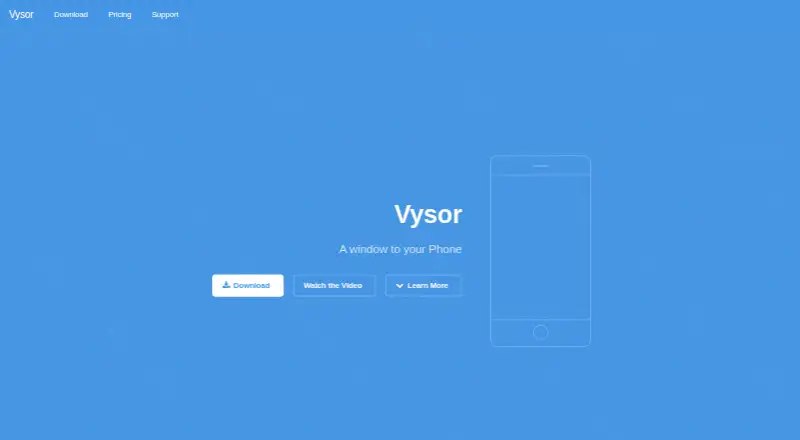 Vysor's website