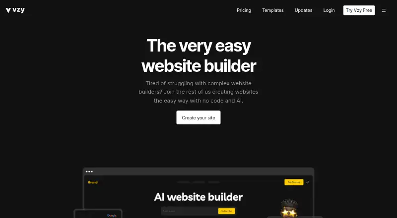 Vzy's website