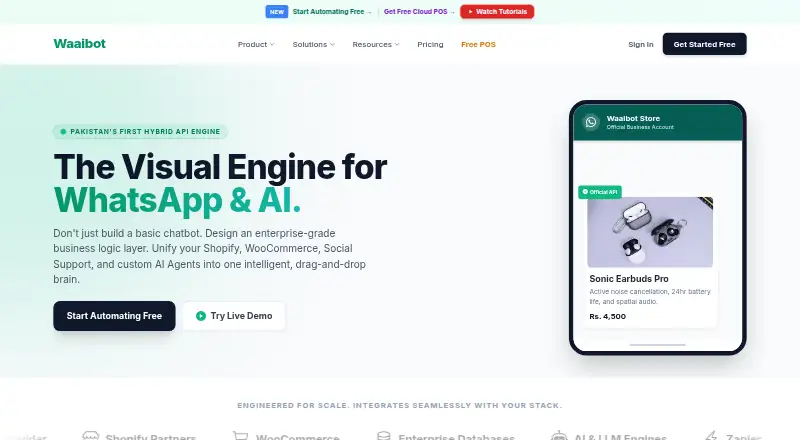 The Waaibot homepage