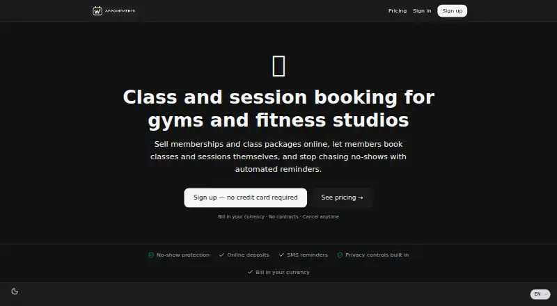 The Waine Appointments homepage