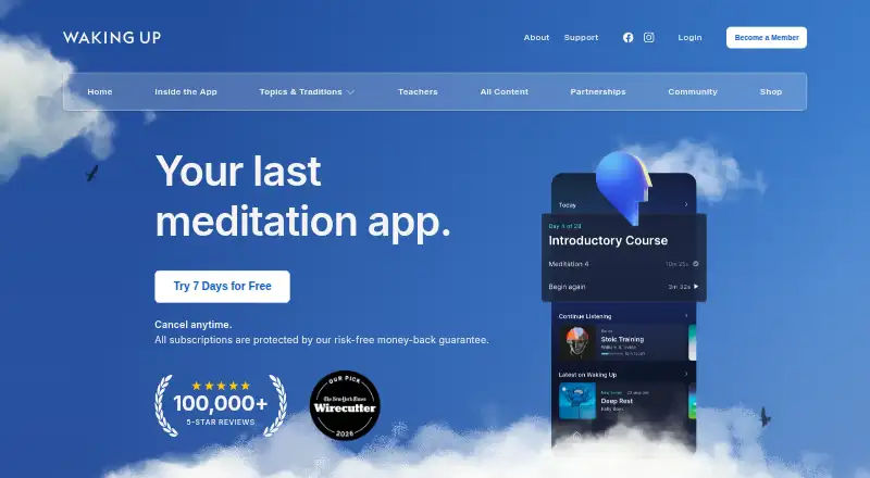 Waking Up's website