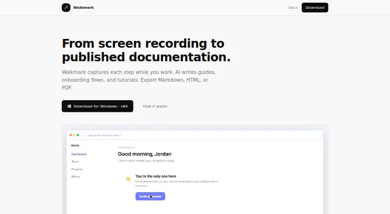 Walkmark's website