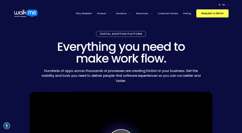 The WalkMe homepage