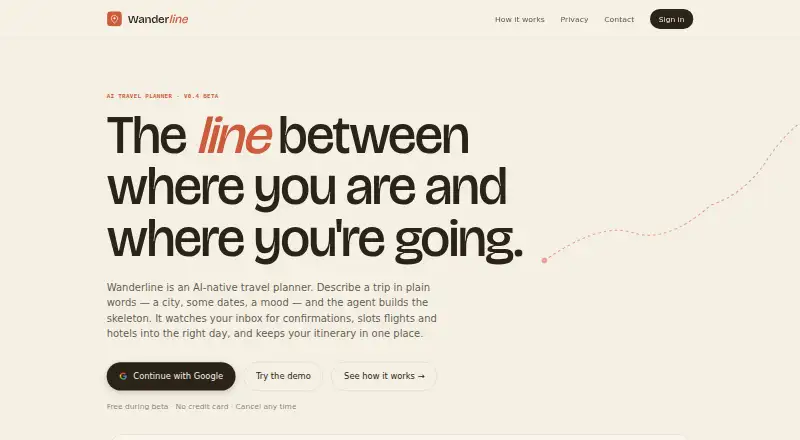 Wanderline's website