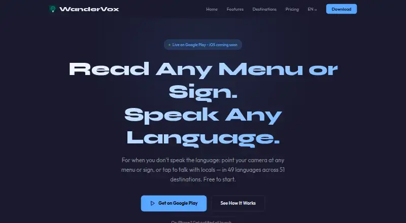 WanderVox's website