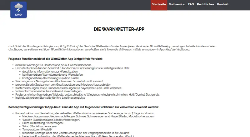 WarnWetter's website