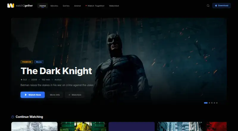 Watch2Gether's website