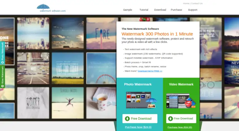 The Watermark Software homepage