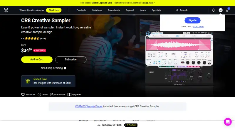 CR8 Creative Sampler's website