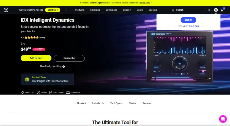 Waves IDX Intelligent Dynamics's website