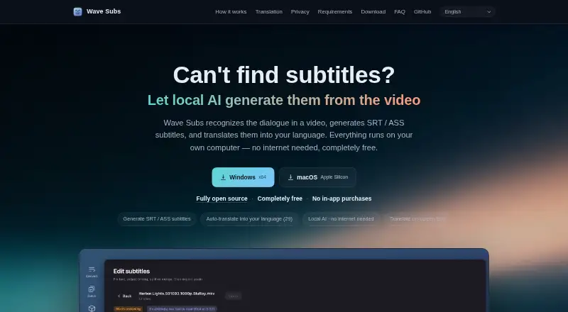 The Wave Subs homepage