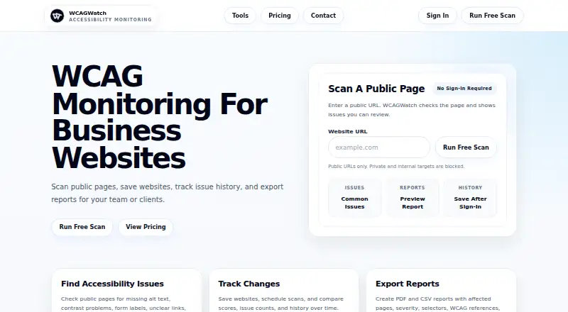 WCAGWatch's website