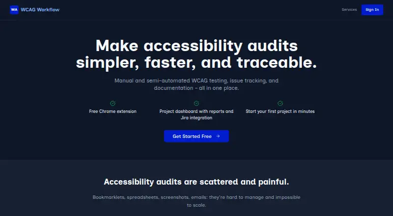 The WCAG Workflow homepage