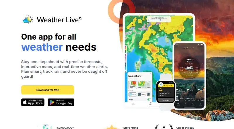 Weather Live°'s website