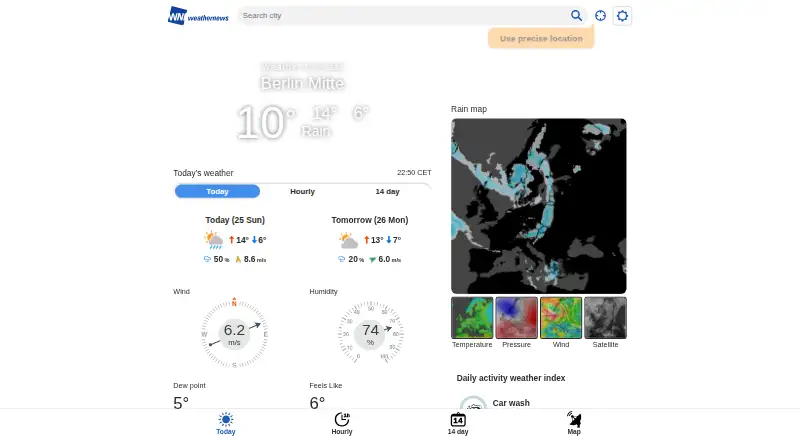 Weathernews's website