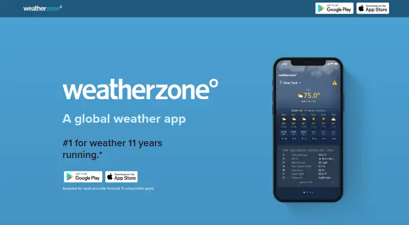Weatherzone's website