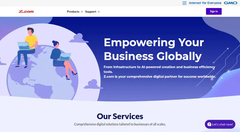 Z.com's website