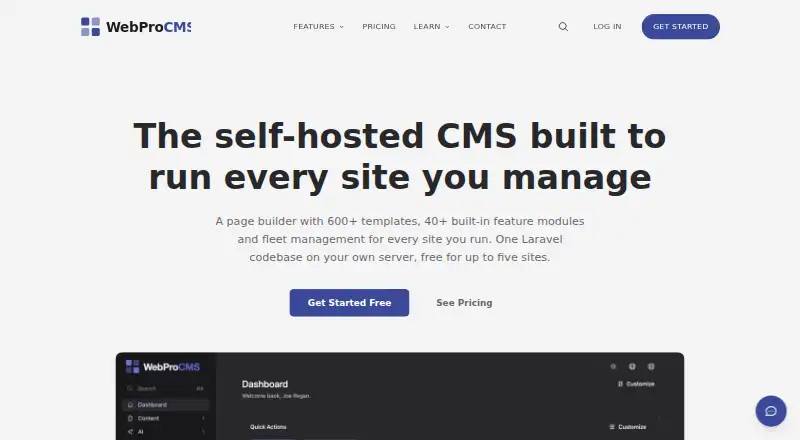 WebProCMS's website