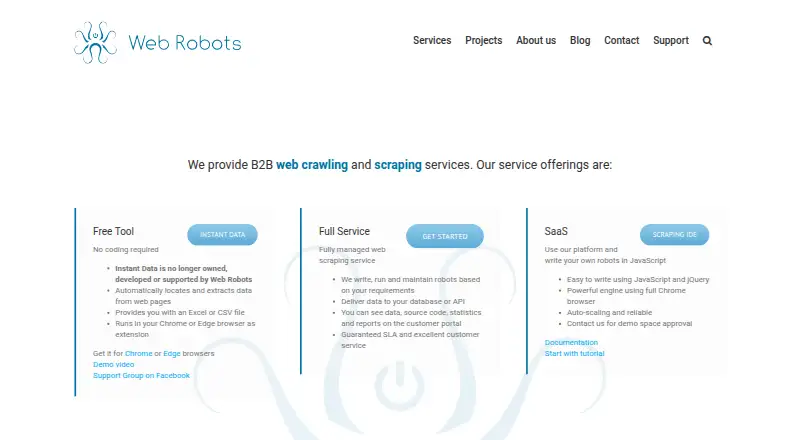 Web Robots's website