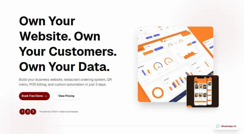 The WebThaali homepage