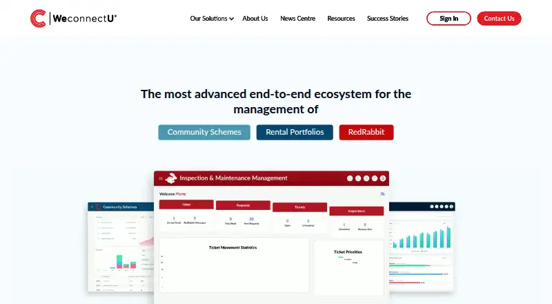 The WeconnectU homepage