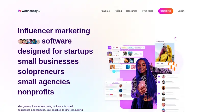 The Wednesday homepage