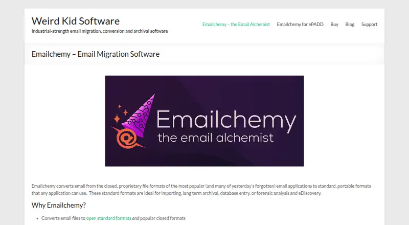 The Emailchemy homepage