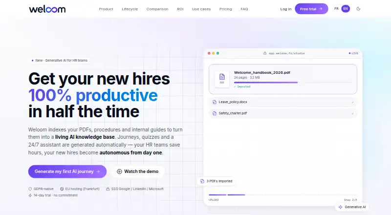 Weloom's website