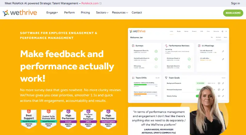 The WeThrive homepage